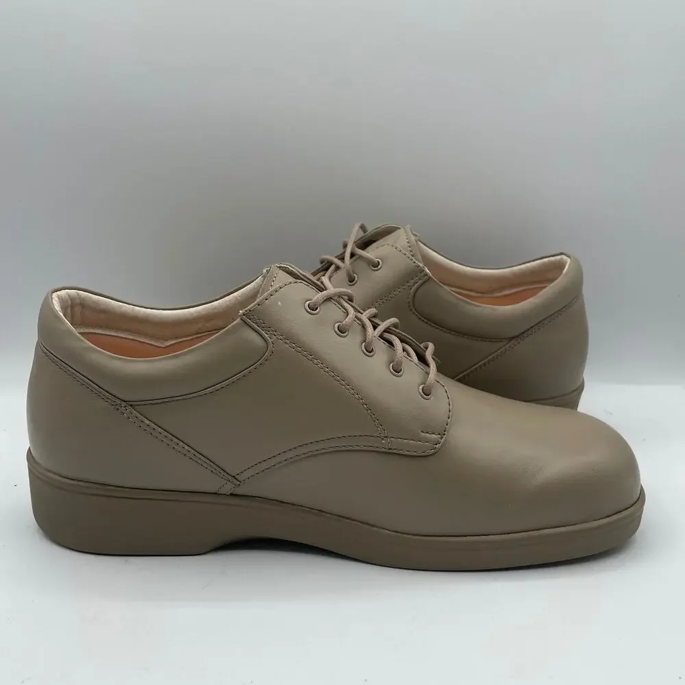 Apex 1274W Ambulator Lace Up Oxford Tan Diabetic Orthotic Shoes Womens Size 10